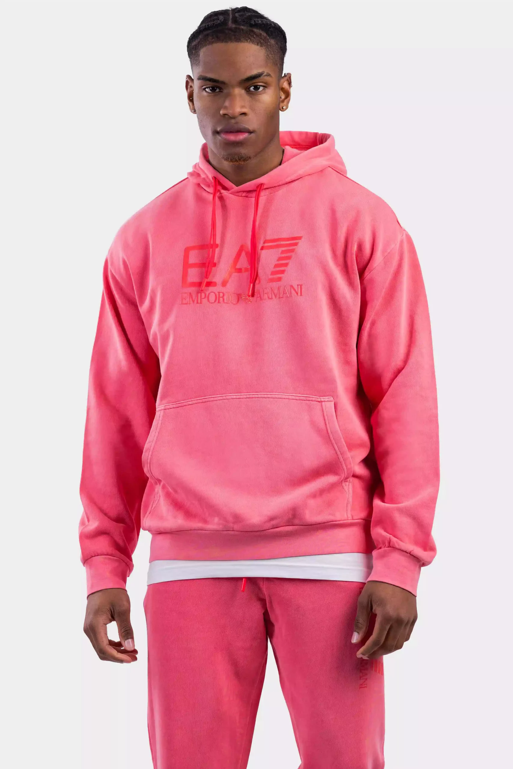 zingen ga zo door Wanten EA7 Emporio Armani Big Logo Hooded Trainingspak Heren Roze Heren shoppen? |  Soccerfanshop BE